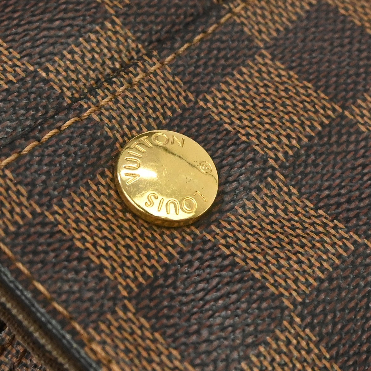 Louis Vuitton Naviglio Damier, Brown, Canvas, Handbag