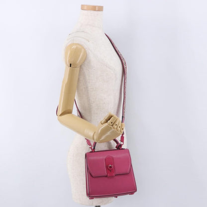 Salvatore Ferragamo Boxyz Top Handle Leather, Pink, Leather, Handbag