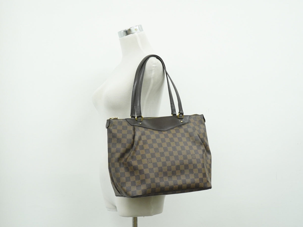 Louis Vuitton Westminster Damier, Brown, Canvas, Tote Bag