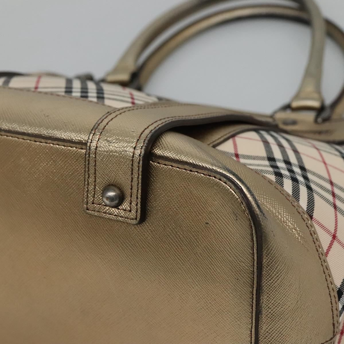 Burberry Nova Check Tote Canvas and Leather, Beige, Canvas, Tote Bag