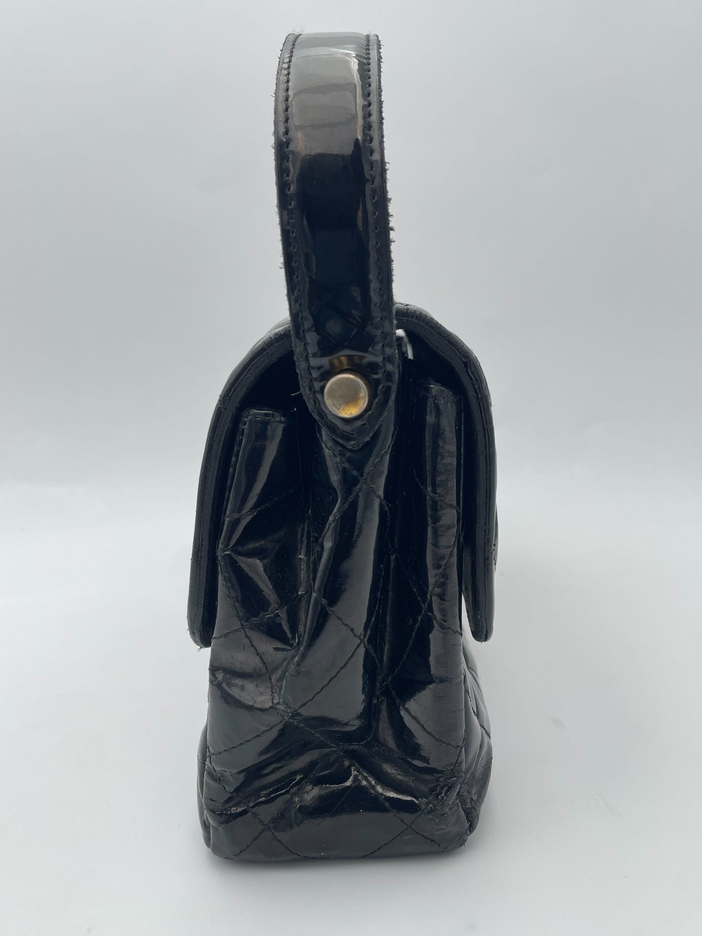 Chanel CHANEL - VTG 1996 Patent leather, BLACK, PATENT_LEATHER, Handbag