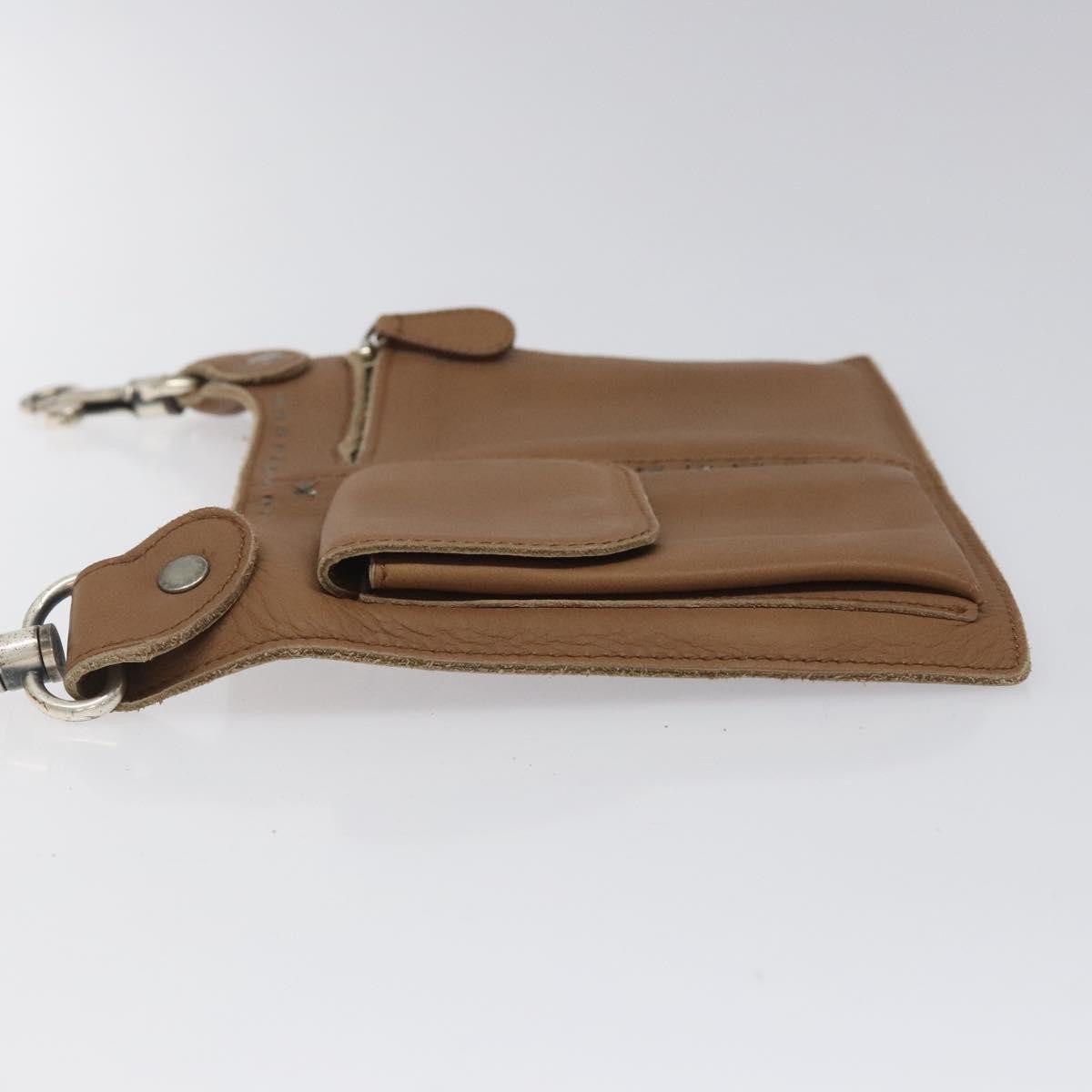 Bottega Veneta Vintage Front Pocket Waist Leather, Brown, Leather, Clutch