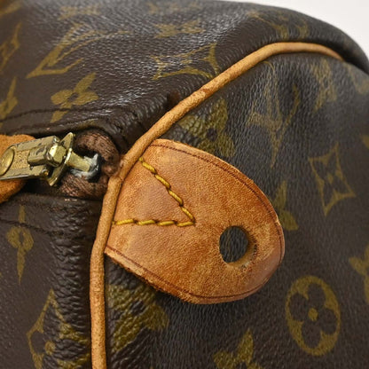 Louis Vuitton Speedy Monogram, Brown, Canvas, Handbag