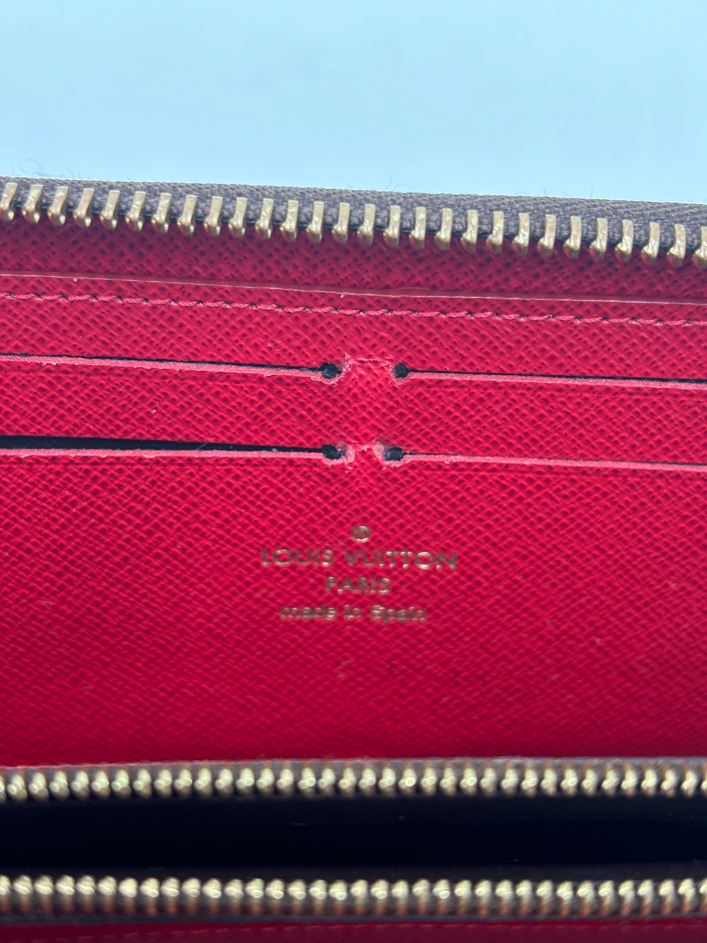 Louis Vuitton Clemence Damier Ebene, Brown, Canvas, Wallet