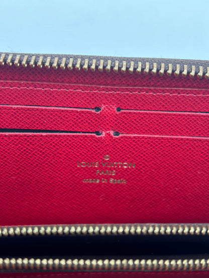 Louis Vuitton Clemence Damier Ebene, Brown, Canvas, Wallet