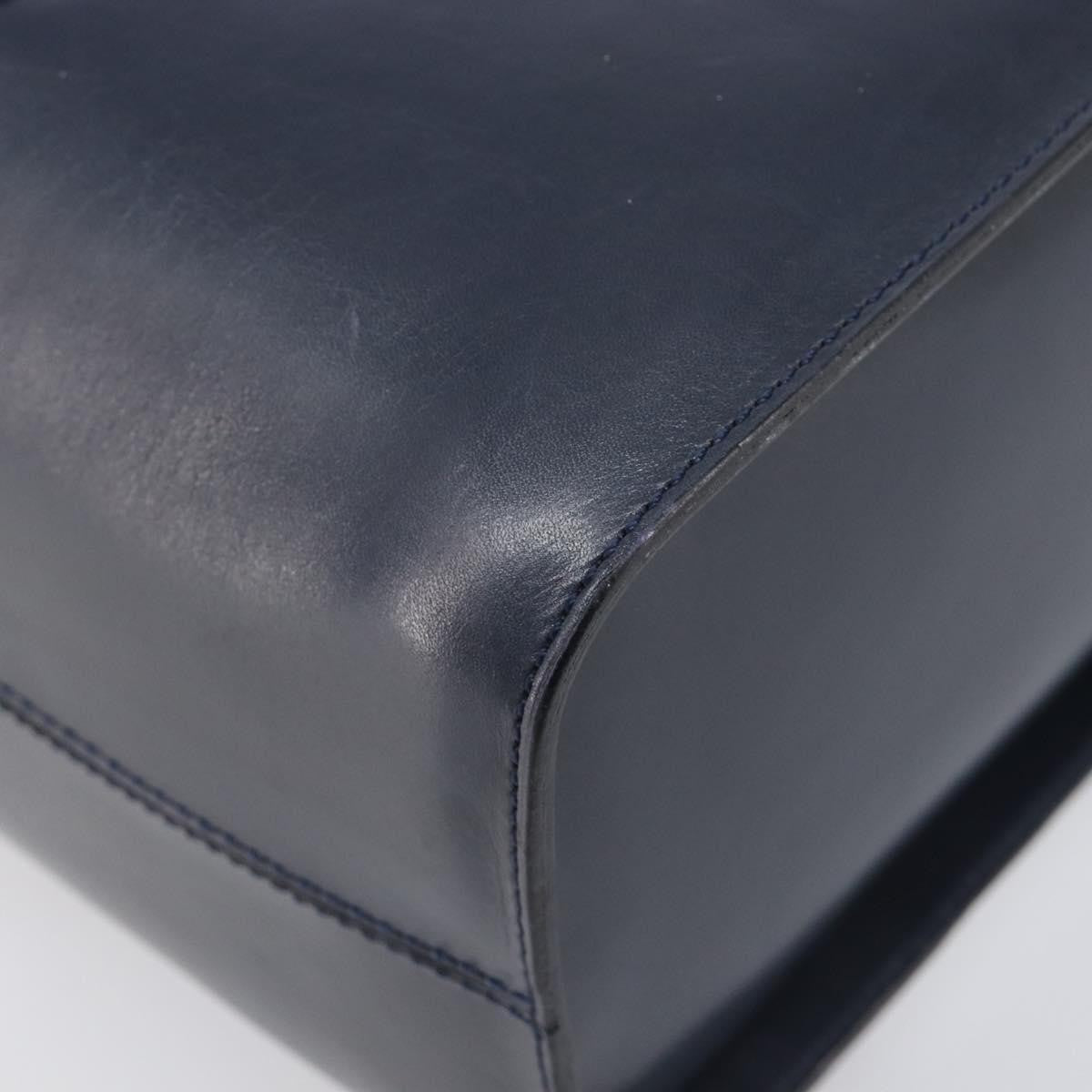 Celine Handbag Leather, Navy, Leather, Handbag