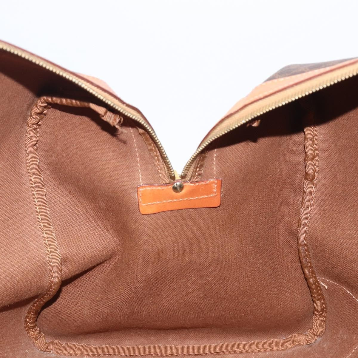 Celine Vintage Duffle Macadam Coated Canvas, Brown, Canvas, Handbag