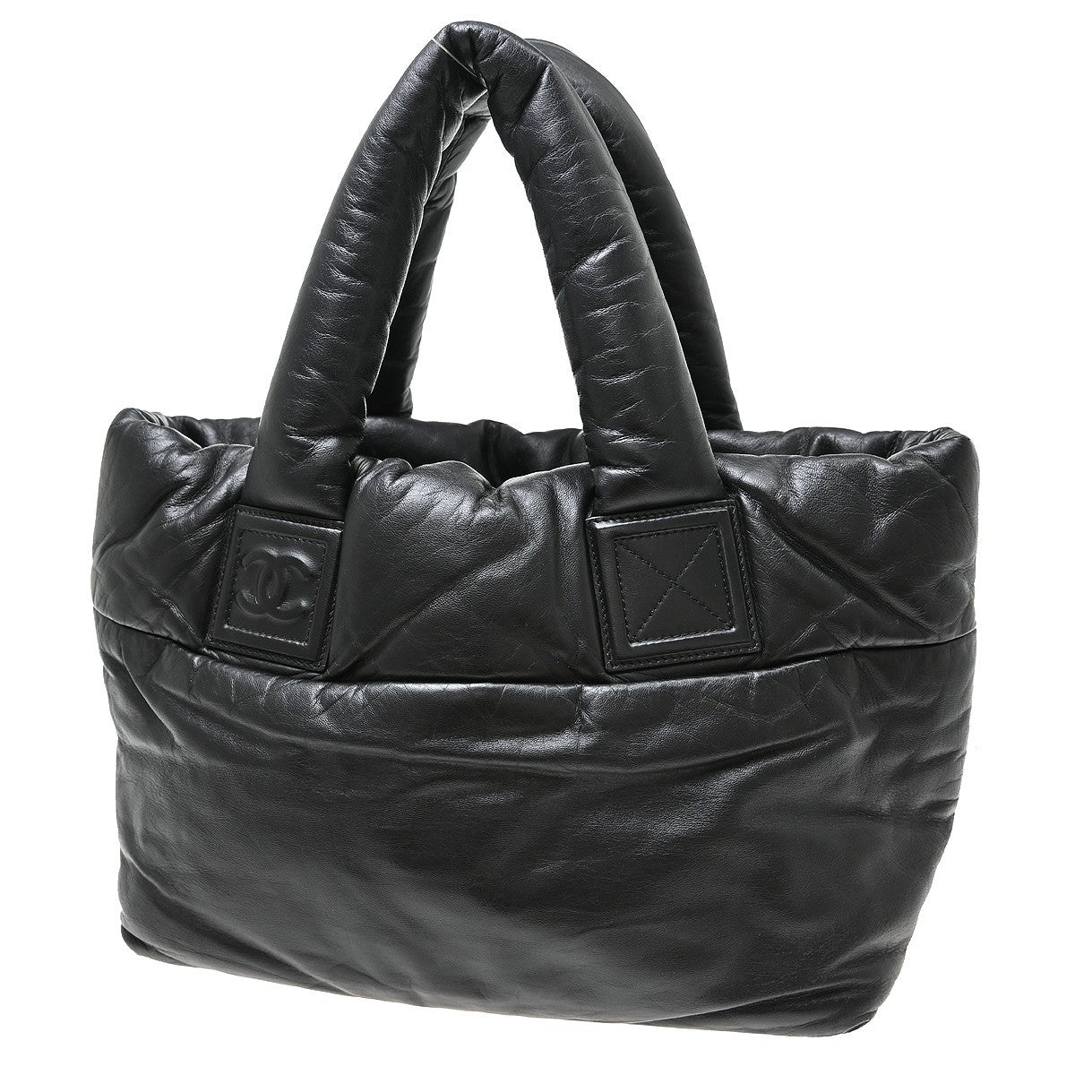 Chanel Coco Cocoon Reversible Tote Quilted Lambskin, Black, Leather, Tote Bag