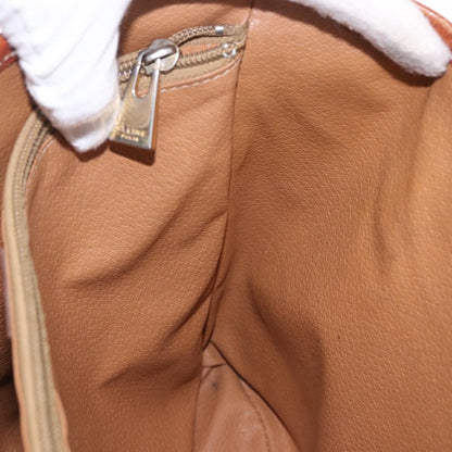 Celine Vintage Macadam Canvas, Brown, Canvas, Handbag