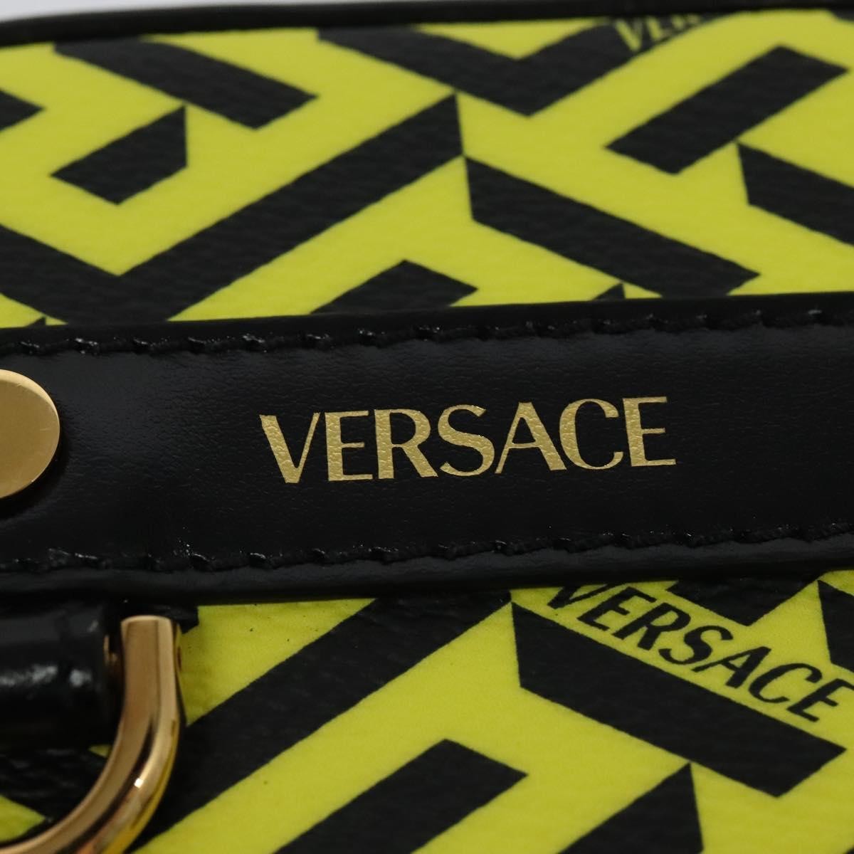 Versace Vintage Clutch Leather, Yellow, PVC, Clutch