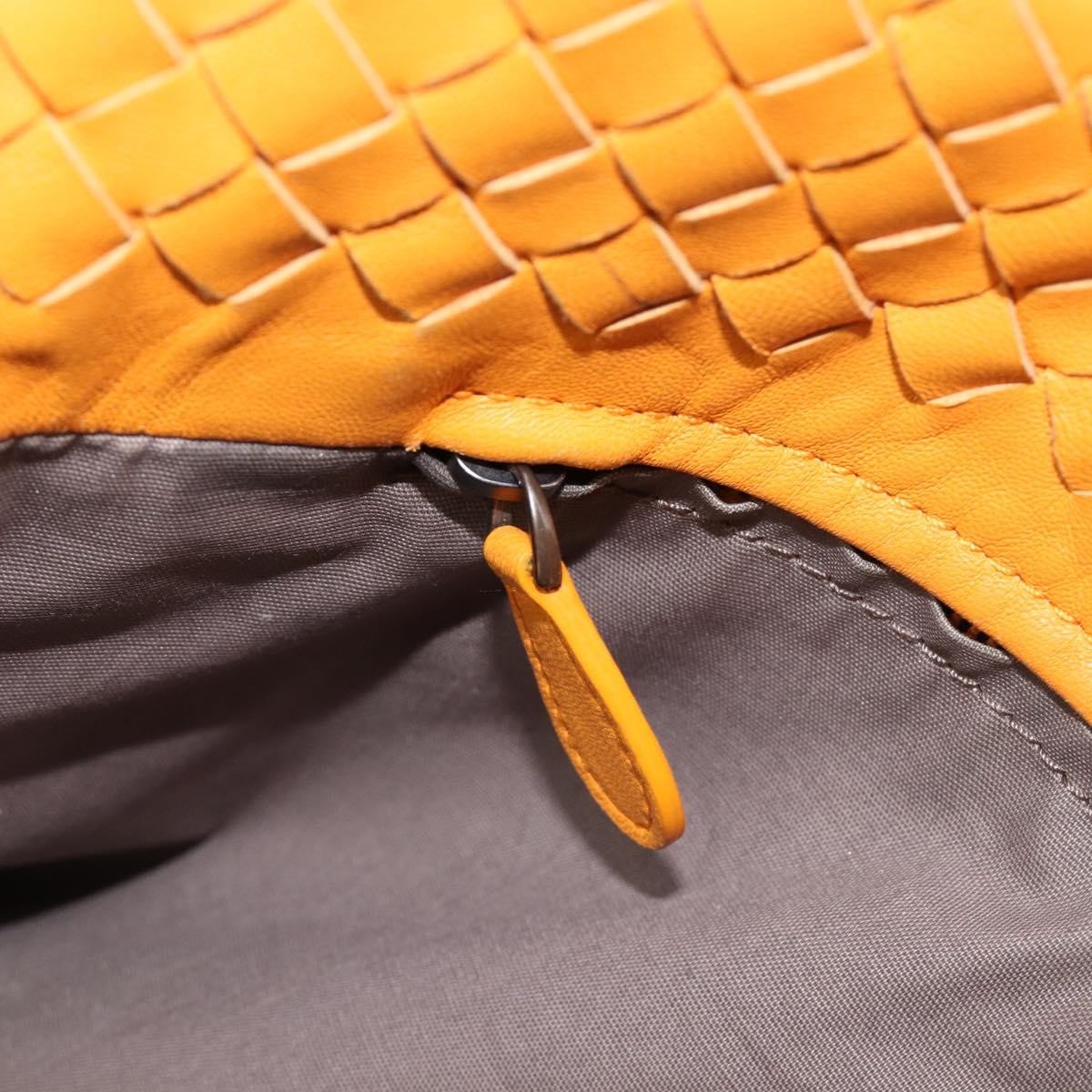 Bottega Veneta Capri Intrecciato Nappa, Orange, Leather, Tote Bag