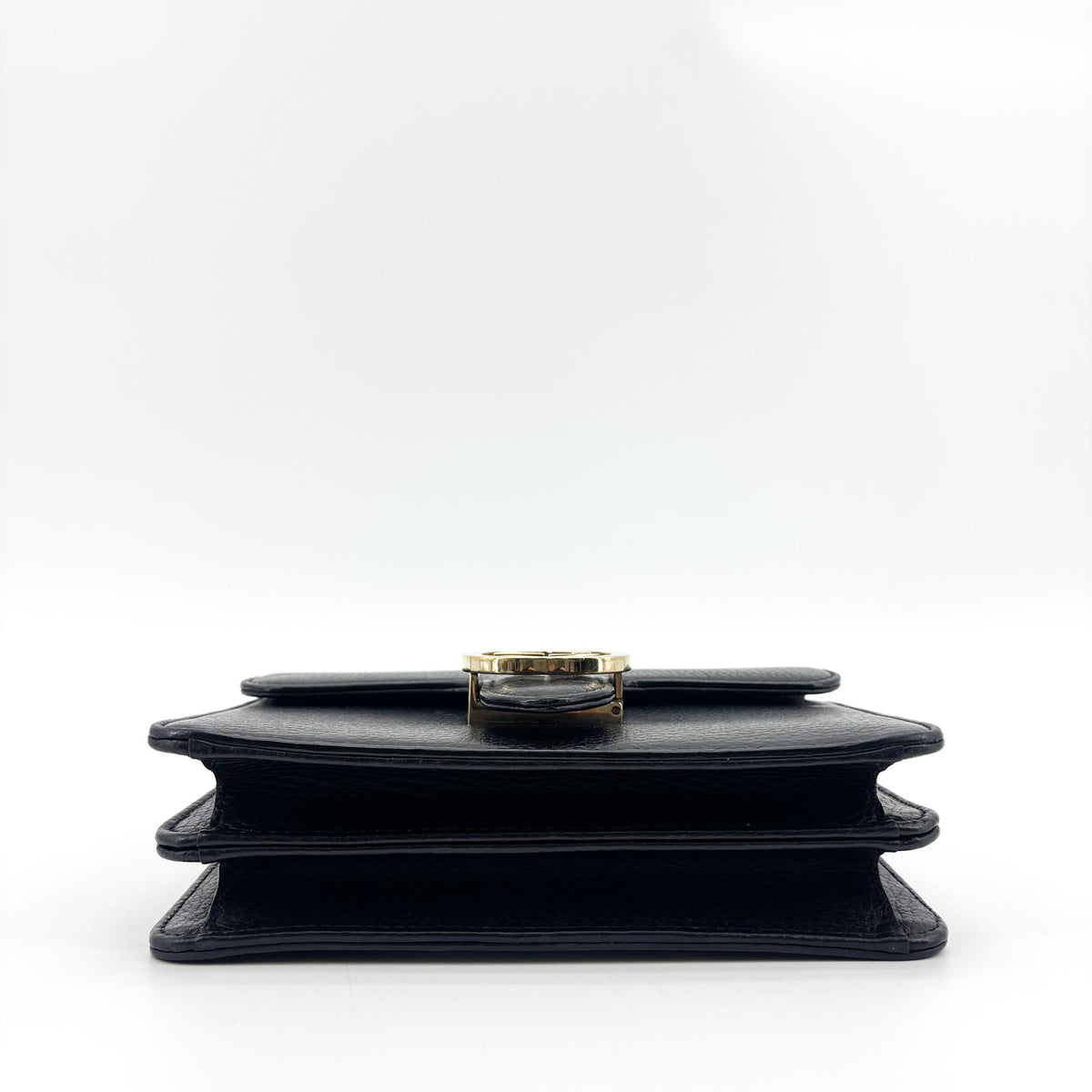 Gucci Interlocking Patent, Black, Leather, Shoulder Bag