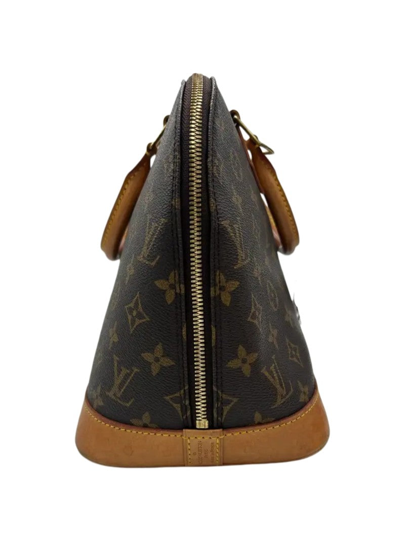 Louis Vuitton Alma Monogram Canvas, Brown, Canvas, Handbag