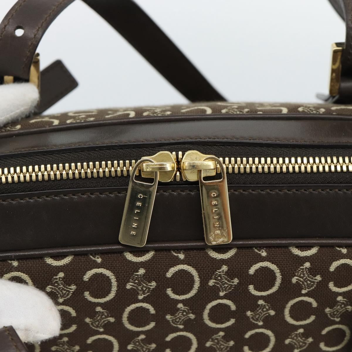 Celine C Macadam Canvas and Leather, Brown, Canvas, Handbag