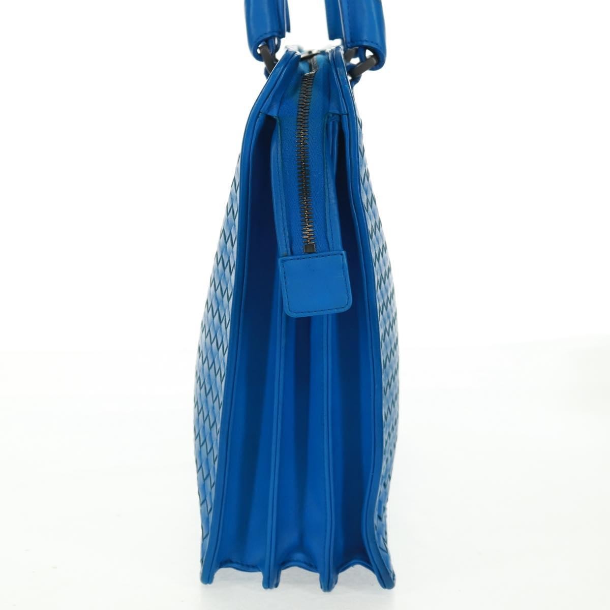 Bottega Veneta Top Zip Intrecciato Nappa, Blue, Leather, Briefcase