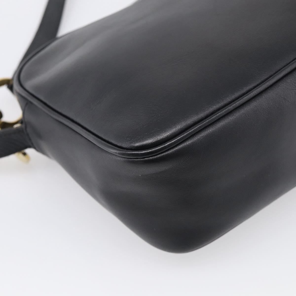 Salvatore Ferragamo Gancini Leather, Black, Leather, Crossbody Bag