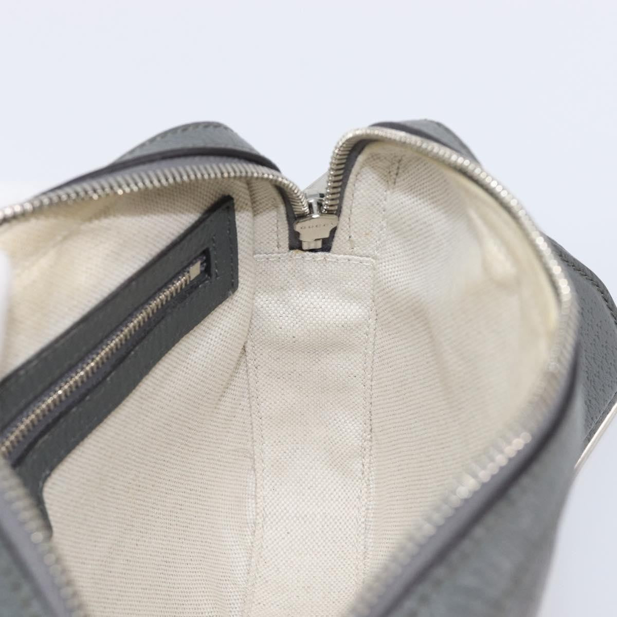 Gucci Ophidia Zip Wristlet GG Coated Canvas, Gray, Canvas, Shoulder Bag