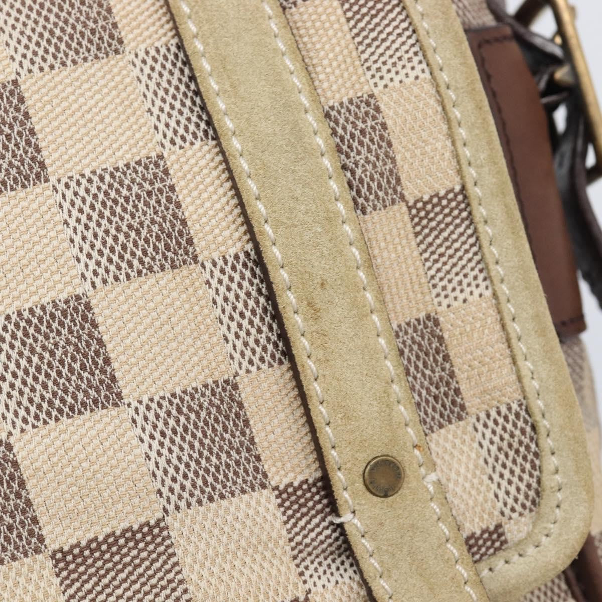 Louis Vuitton Trotteur Damier Lune, White, Canvas, Handbag