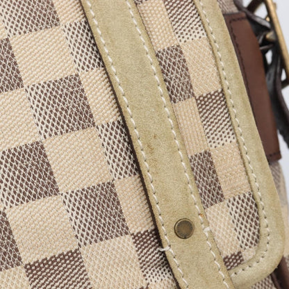 Louis Vuitton Trotteur Damier Lune, White, Canvas, Handbag