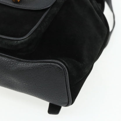 Gucci Gucci bamboo daim, Black, Suede, Backpack