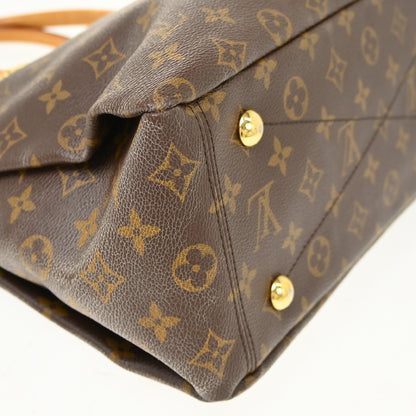 Louis Vuitton Pallas Monogram Canvas with Leather, Brown, Canvas, Tote Bag