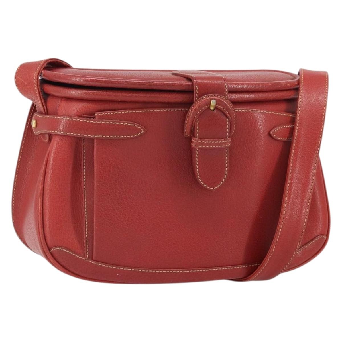 Gucci Vintage Leather, Red, Leather, Shoulder Bag