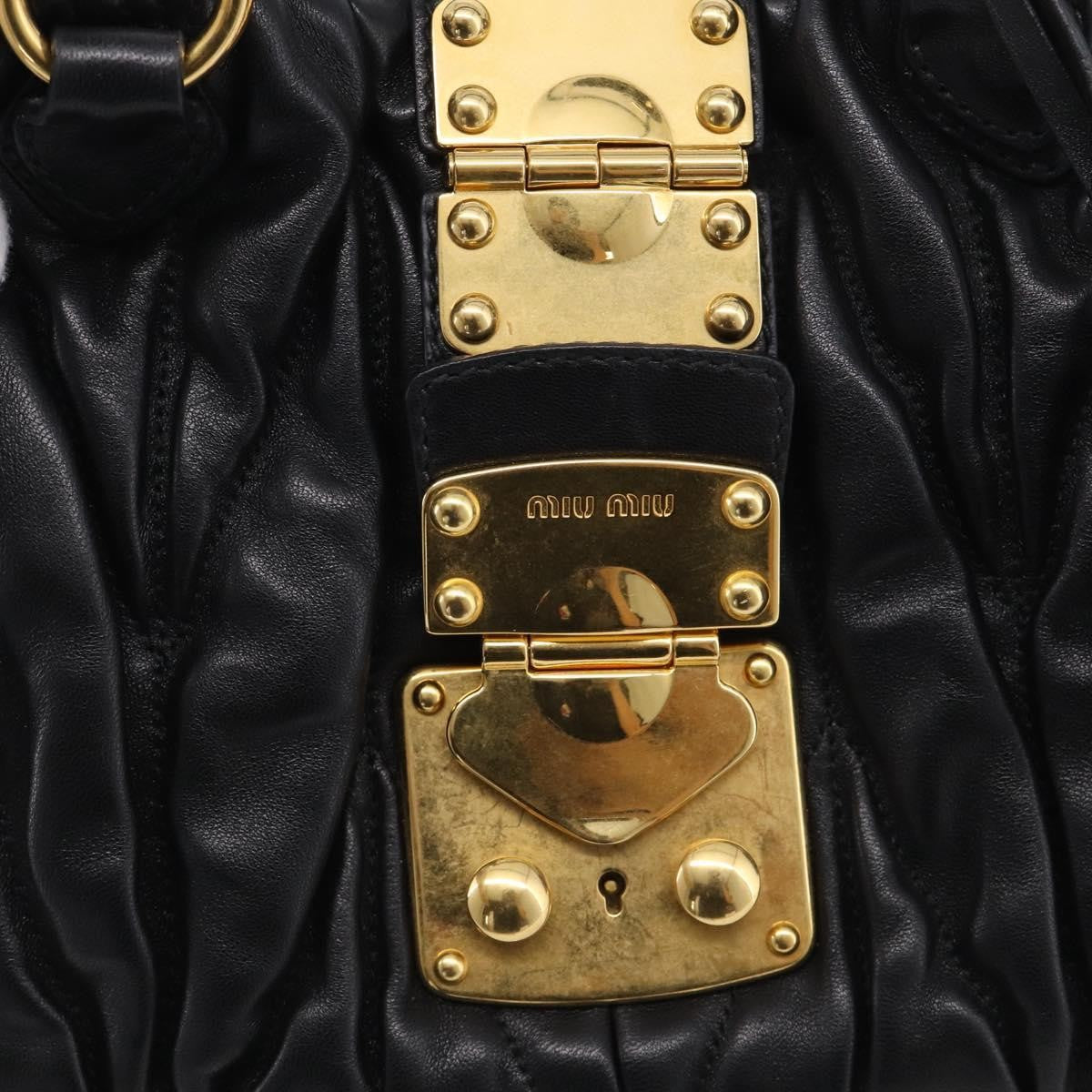 Miu Miu Coffer Convertible Satchel Matelasse Leather, Black, Leather, Handbag