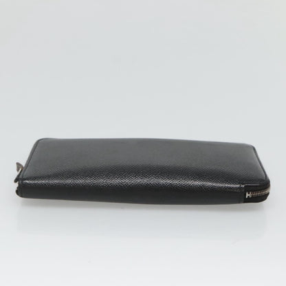 Hermes Azap Zip Around Silk'in Epsom, Black, Leather, Wallet