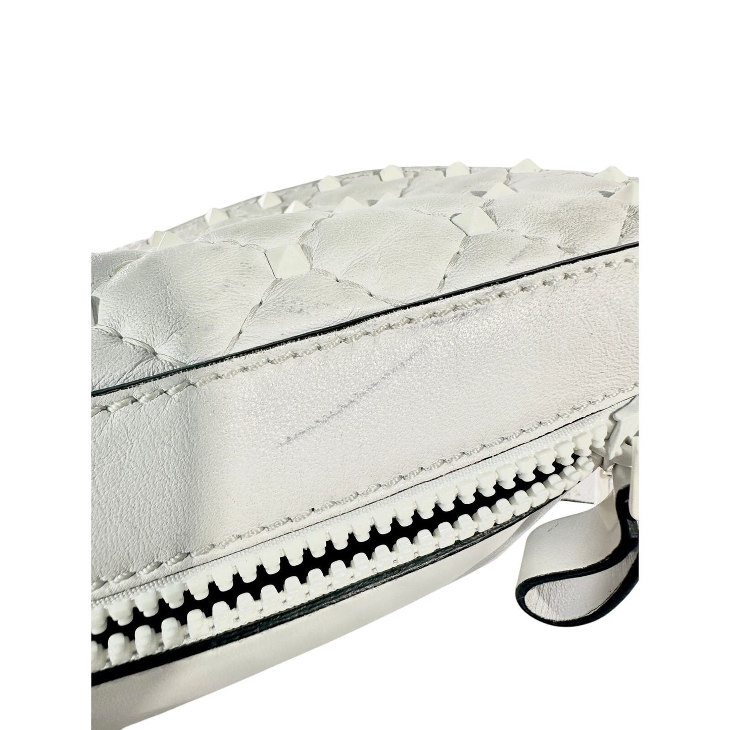 VALENTINO GARAVANI Rockstud Spike Waist Belt White