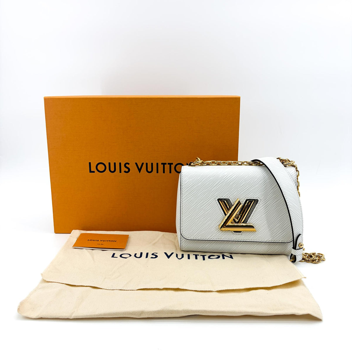 Louis Vuitton Twist Epi Leather, White, Leather, Shoulder Bag
