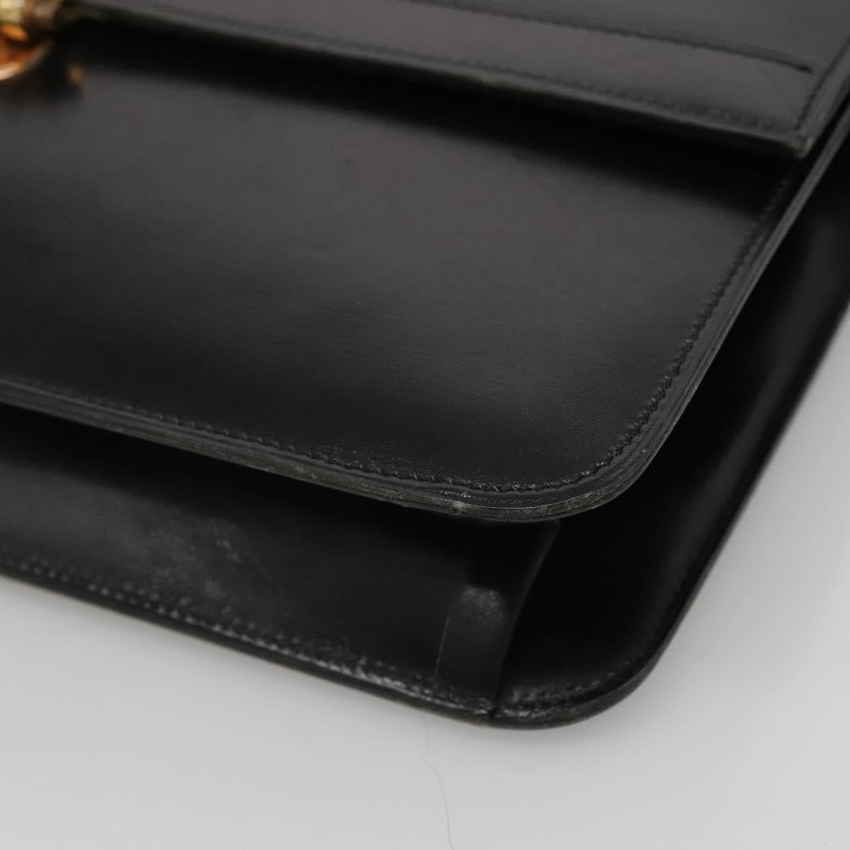 Christian Dior Shoulder Leather, Black, Leather, Shoulder Bag