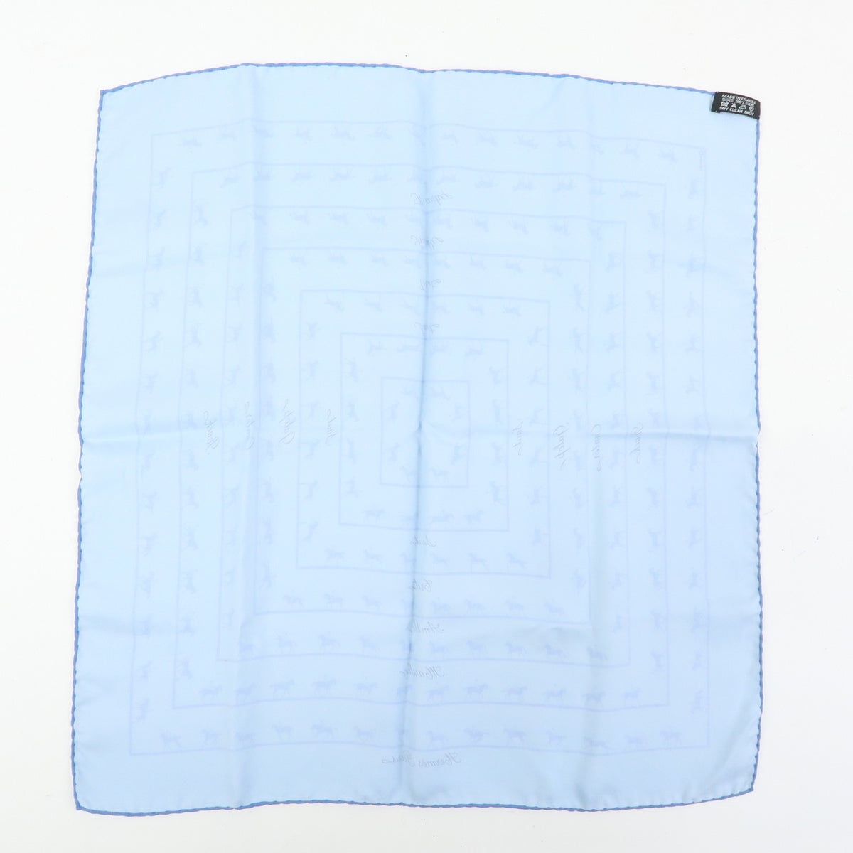 Hermes Carré 42 Silk, Blue, Silk, Scarf