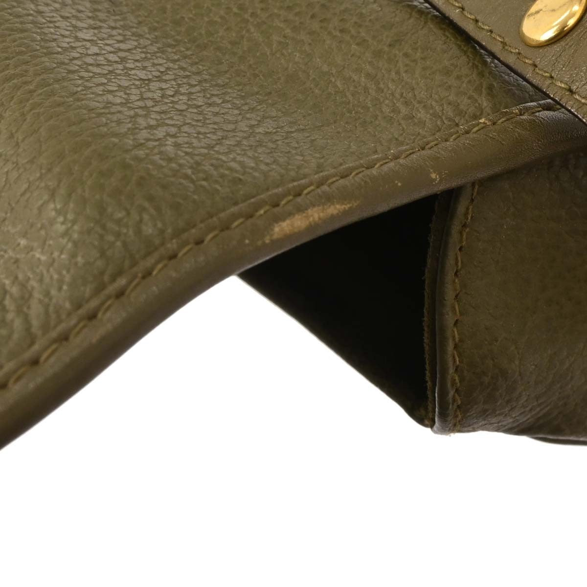 Gucci Vintage Leather, Green, Leather, Handbag