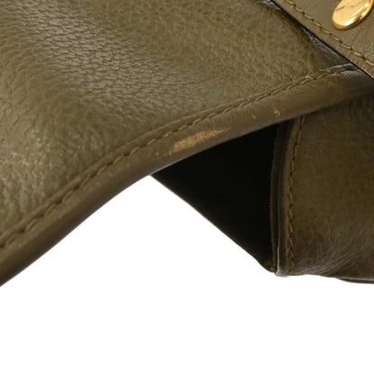 Gucci Vintage Leather, Green, Leather, Handbag