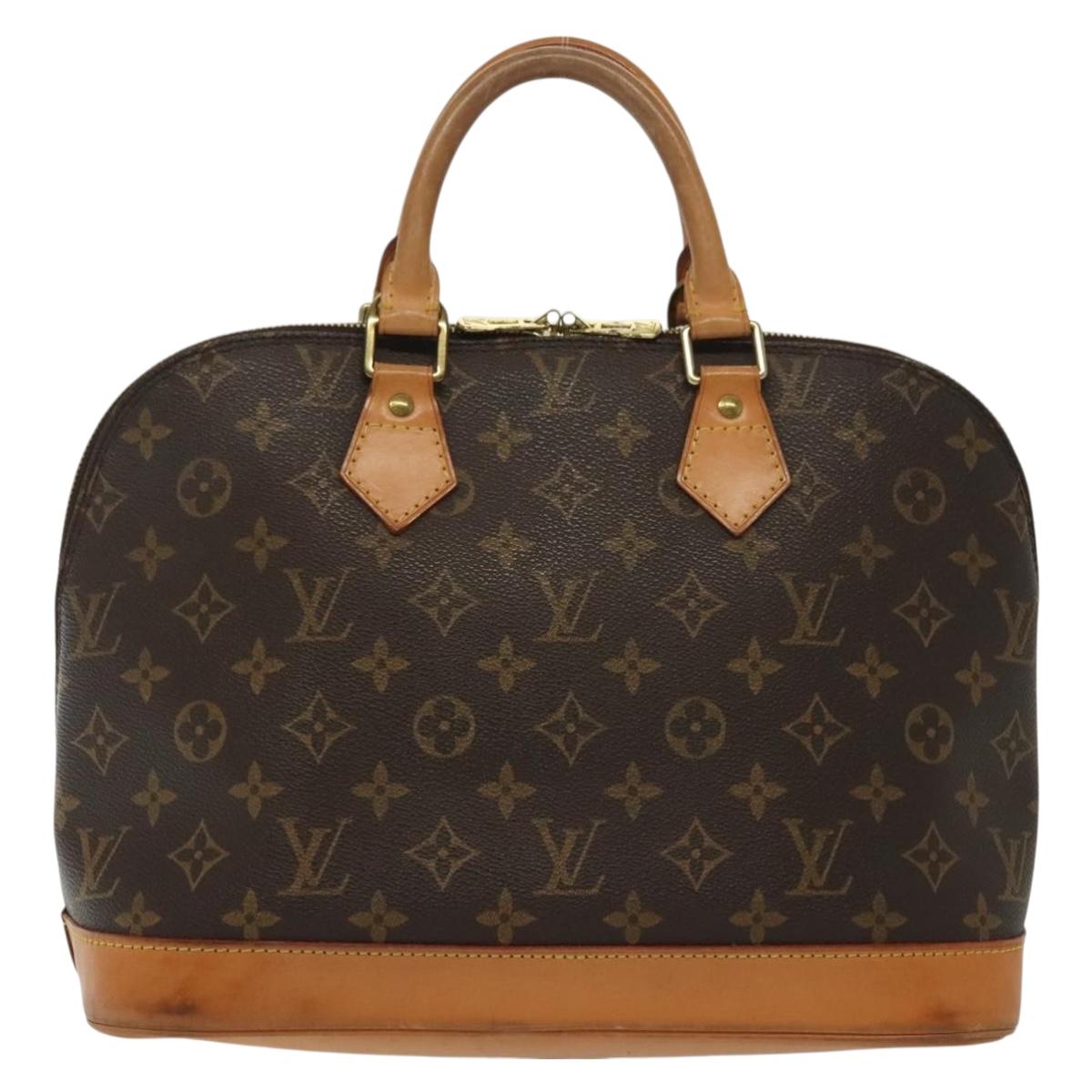 Louis Vuitton Alma Handbag Monogram Canvas, BROWN, CANVAS, Handbag