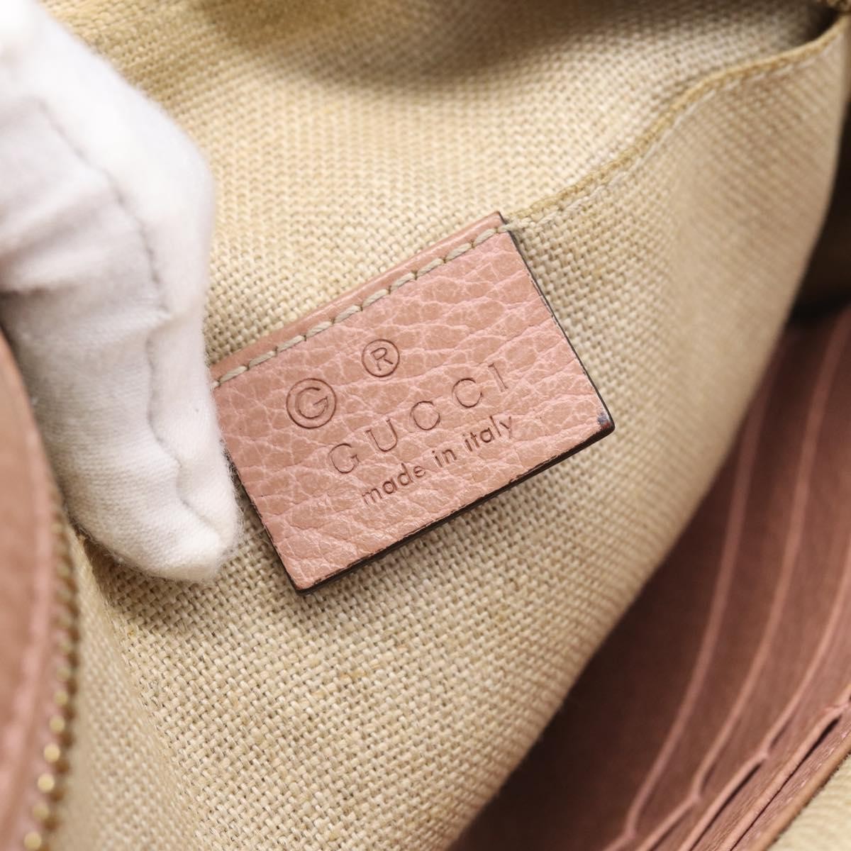 Gucci Bree Disco GG Canvas with Leather, Beige, Canvas, Crossbody Bag
