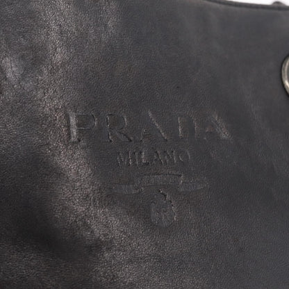 Prada Shoulder Leather, Black, Leather, Shoulder Bag