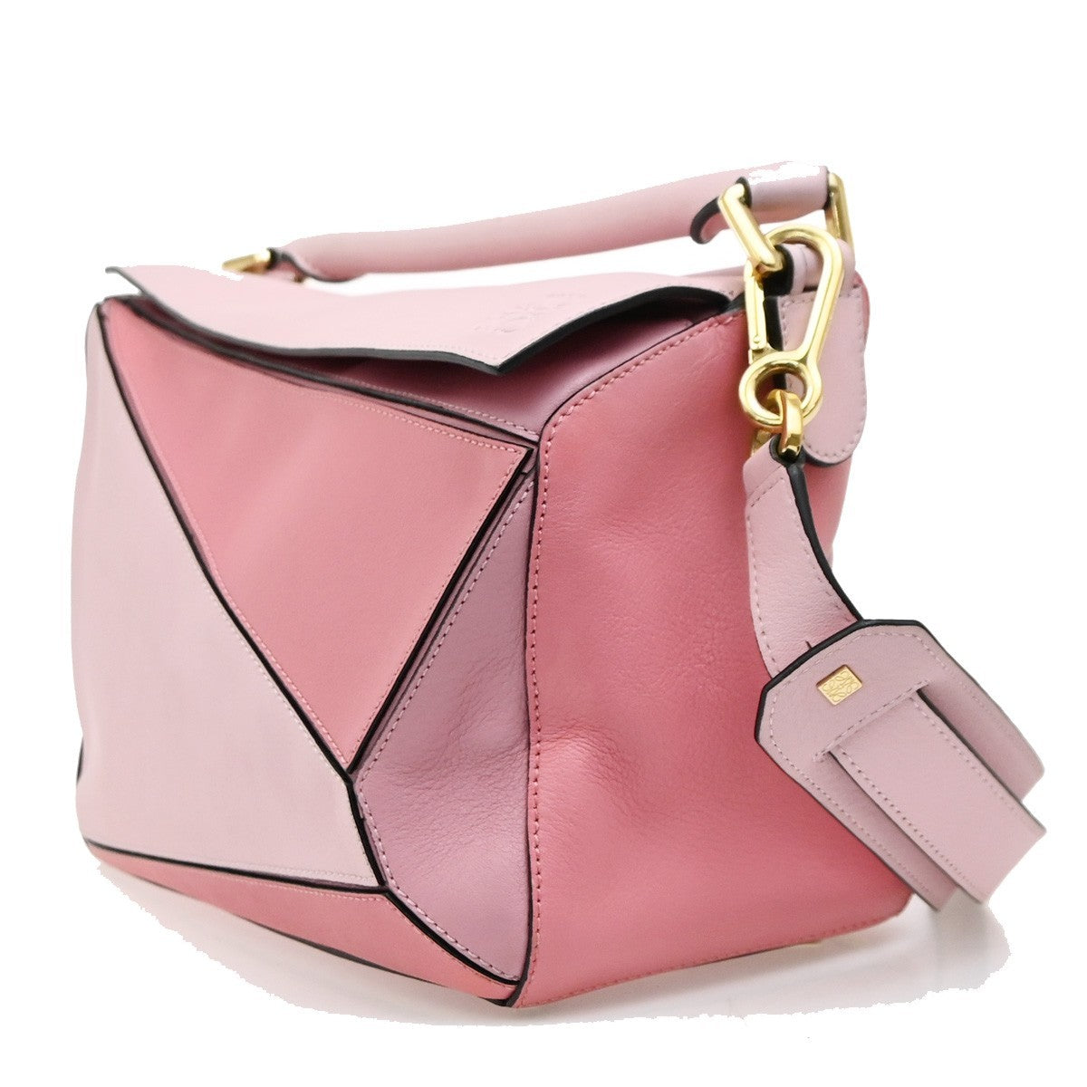 Loewe Puzzle Leather, Pink, Leather, Handbag