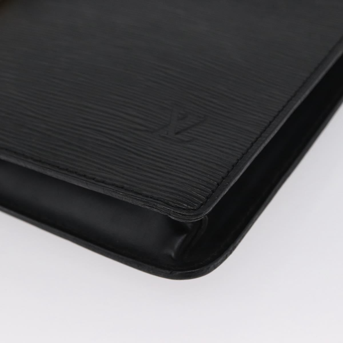 Louis Vuitton Porte-Documents Senateur Epi Leather, Black, Leather, Briefcase