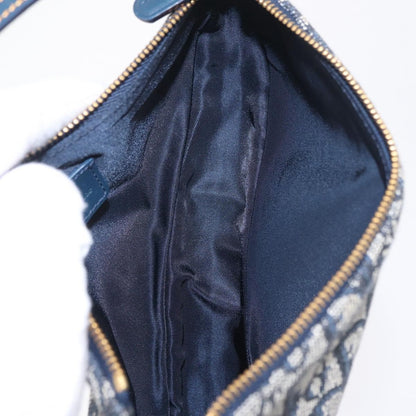 Christian Dior Vintage Saddle Bag Canvas, Navy, Canvas, Clutch