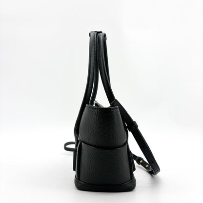 Bottega Veneta Arco Maxi Intrecciato Leather, Black, Leather, Tote Bag