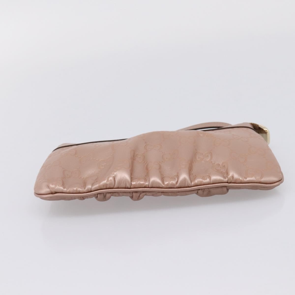 Gucci Heart Wristlet Guccissima Leather, Pink, Leather, Clutch