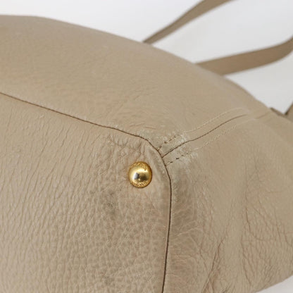 Prada Side Pocket Convertible Vitello Daino, Beige, Leather, Tote Bag