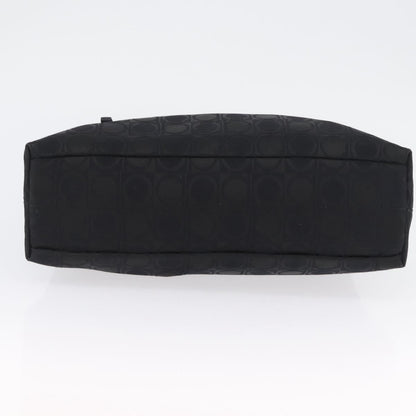 Salvatore Ferragamo Gancini Tote Gancini Canvas, Black, Canvas, Tote Bag