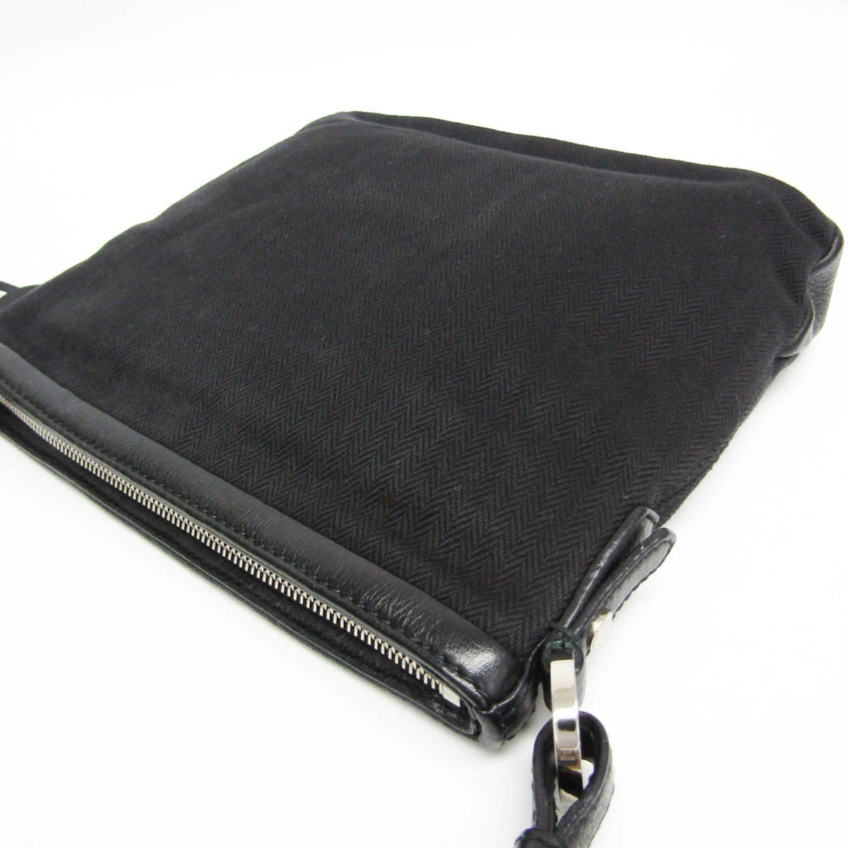 Bvlgari Open Hobo Leather, Black, Leather, Shoulder Bag