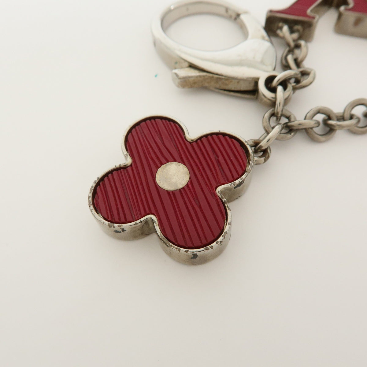 Louis Vuitton Fleur d'Epi Bag Charm Resin and Brass, Burgundy, Metal, Charm