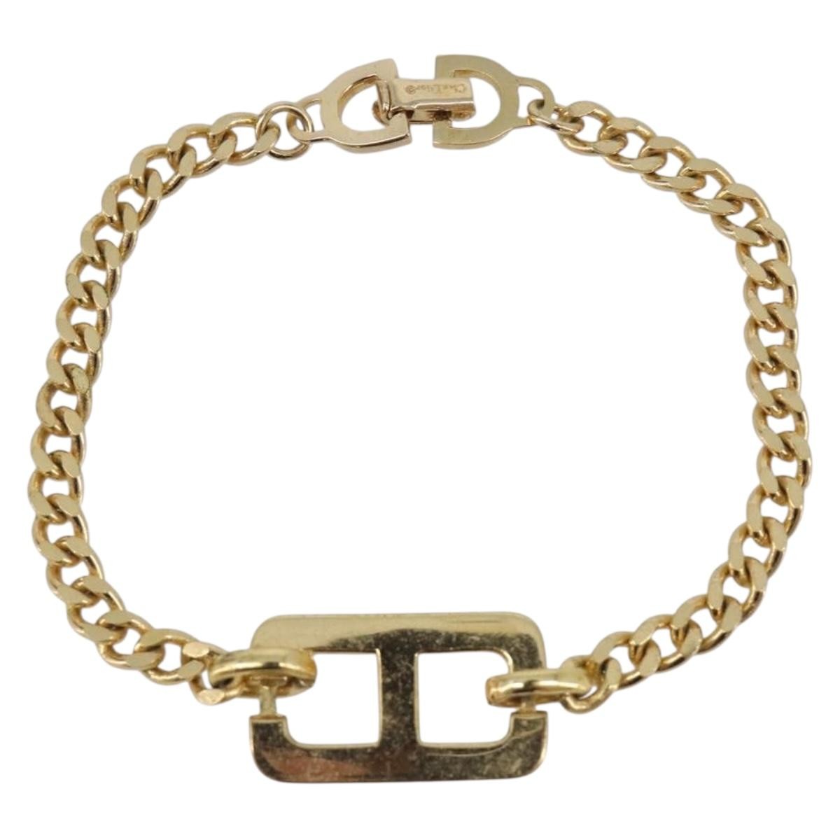 Christian Dior CD Logo Metal, Gold, Metal, Bracelet