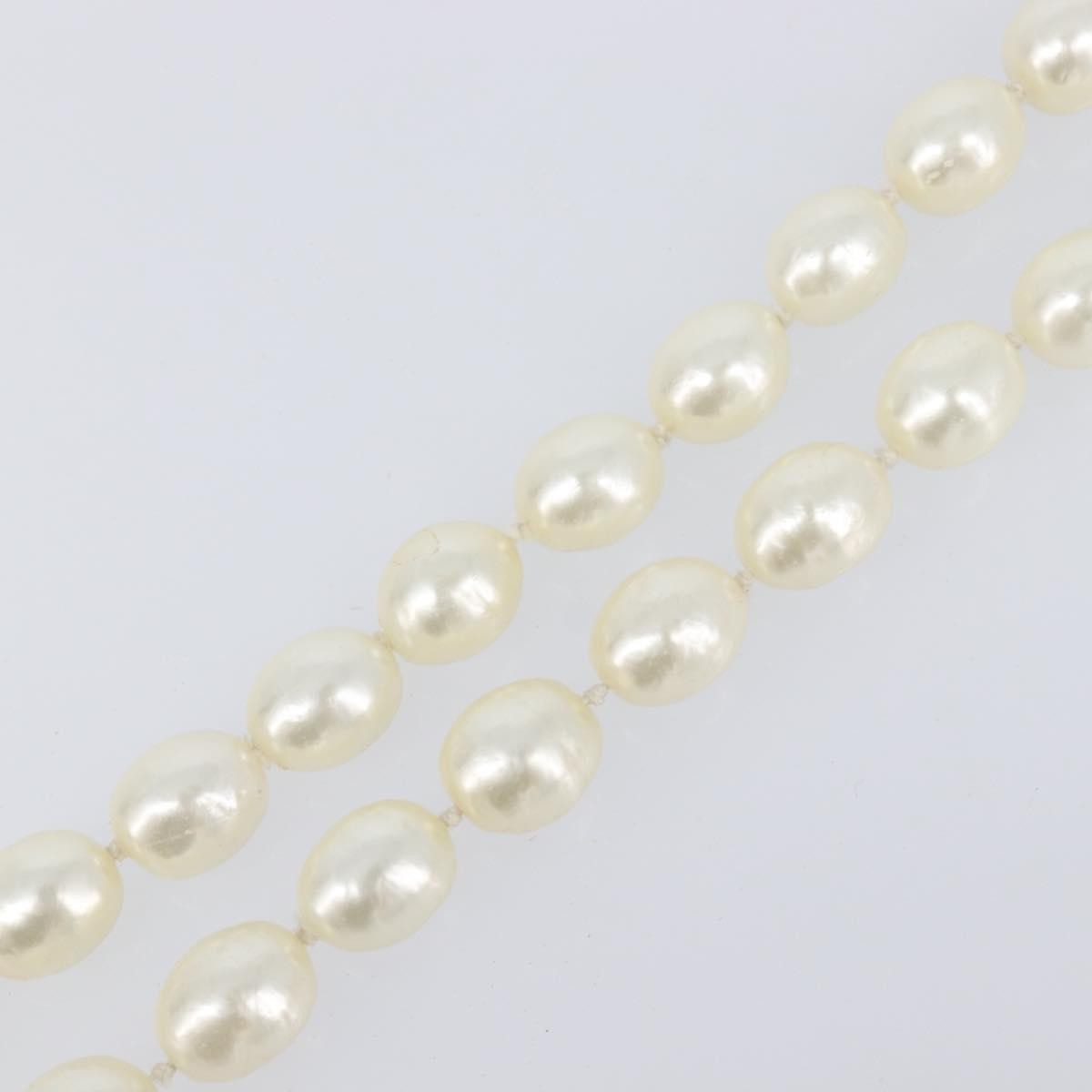 Chanel CC Pearl Metal and Pearls, White, Pearl, Necklace