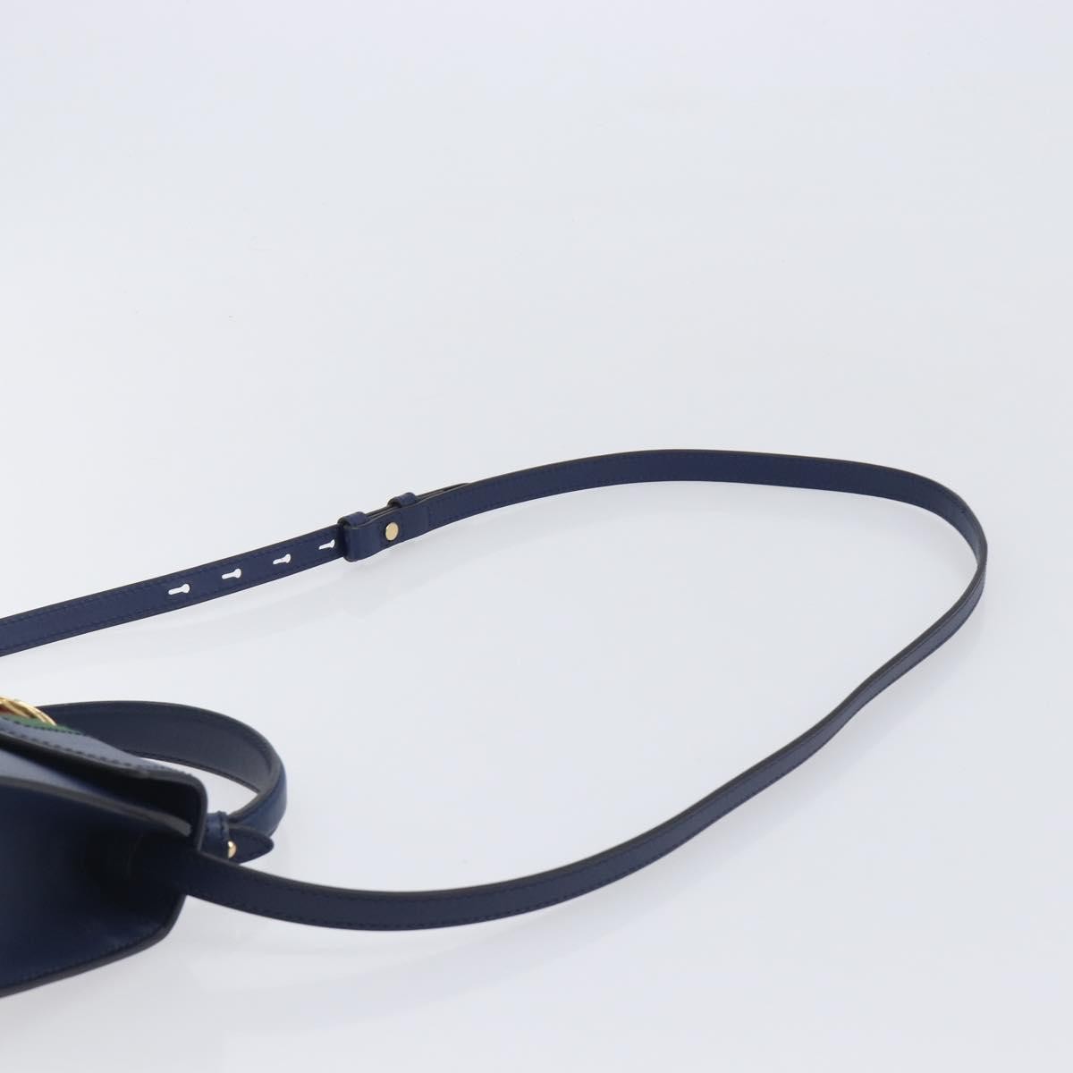 Gucci Sylvie Top Handle Leather, Navy, Leather, Handbag