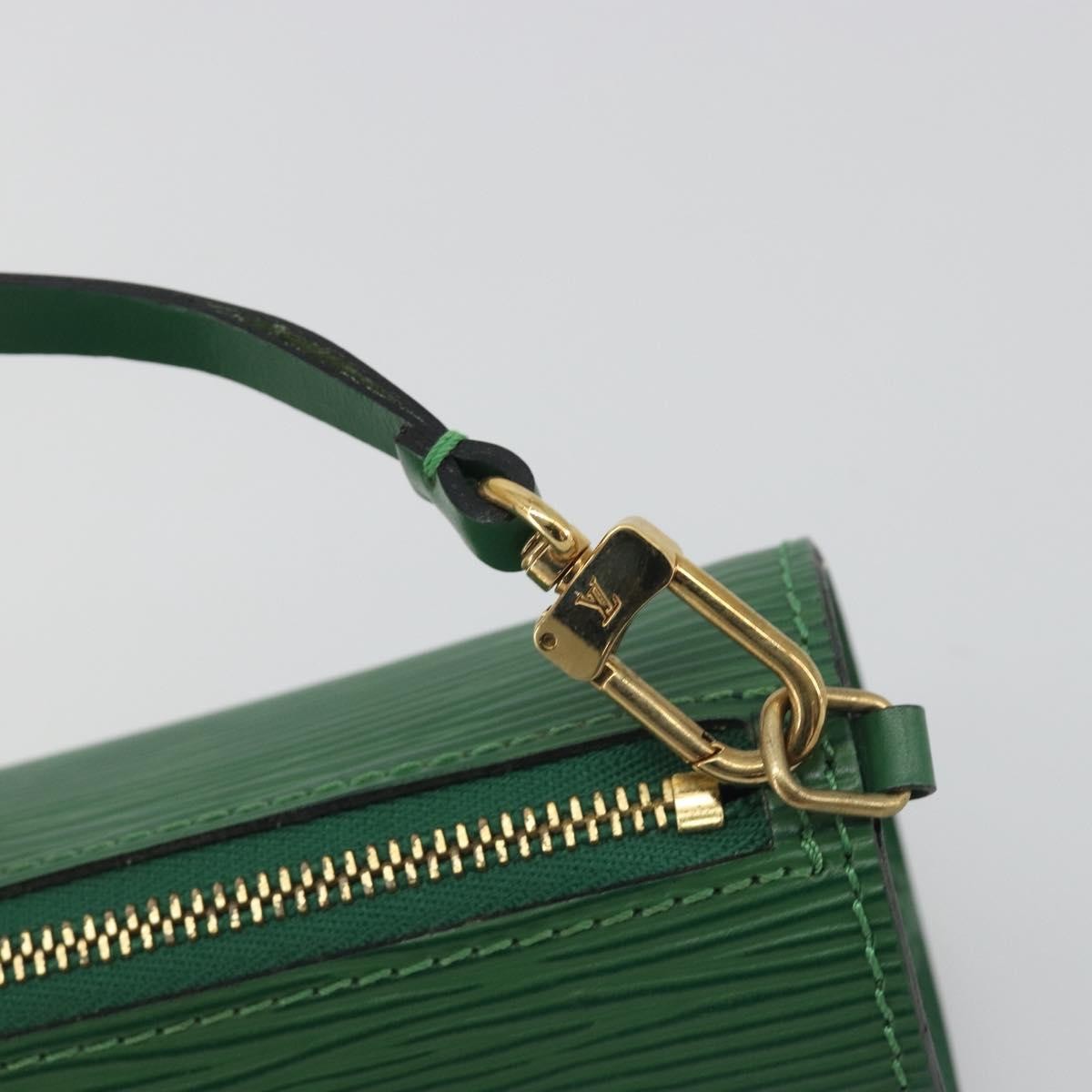 Louis Vuitton Soufflot Pochette Epi Leather, Green, Leather, Clutch